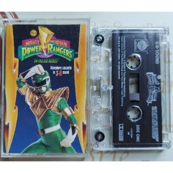 Mighty Morphin Power Rangers On Fins & Needles 3D Audio Adventure Cassette Testd - Picture 1 of 3
